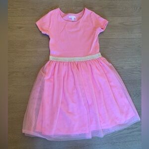 Pink Short Sleeve Kids Dress